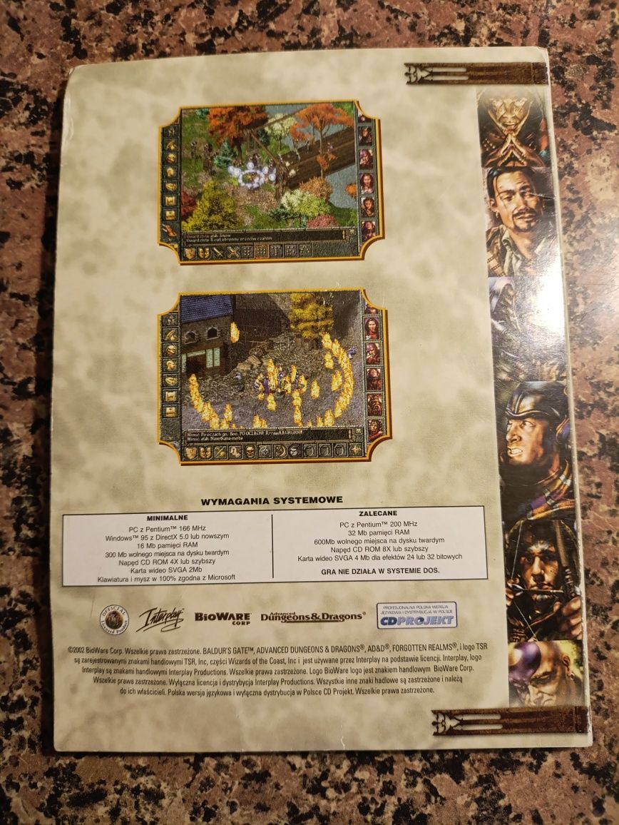 Baldurs Gate gra na PC 5 CD