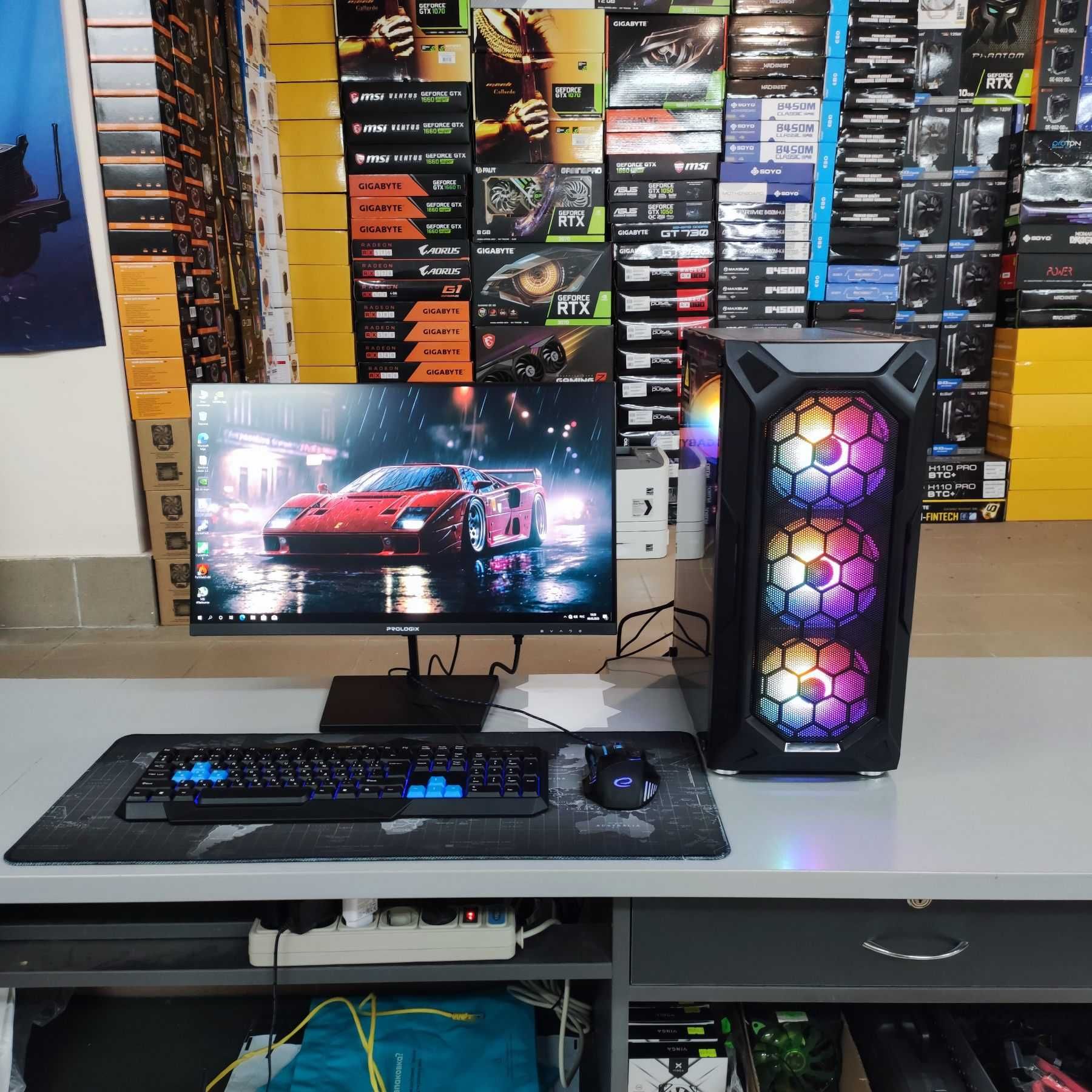 Компютер Новый Ryzen 5 5500, 16GB DDR4, RTX 5060 GDDR7, SSD 480GB