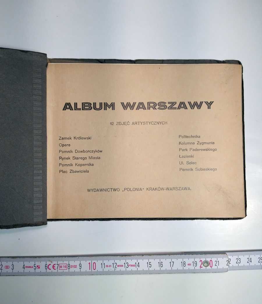 Album ze zdjęciami przedwojennej Warszawy II RP lata 20-30 XX w.