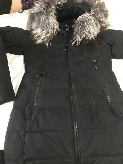 Пуховик з чорнобуркою, розмір 44
