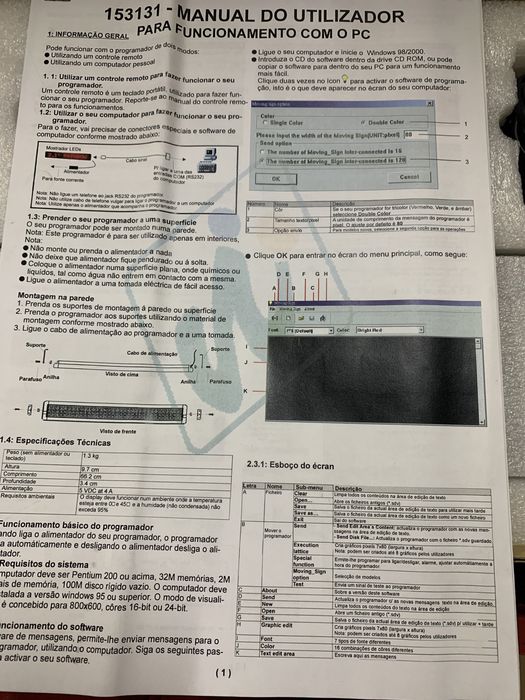 Display publicidade rotativo Leds