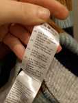 Sweter z dobrym składem w paski wełna moher M L