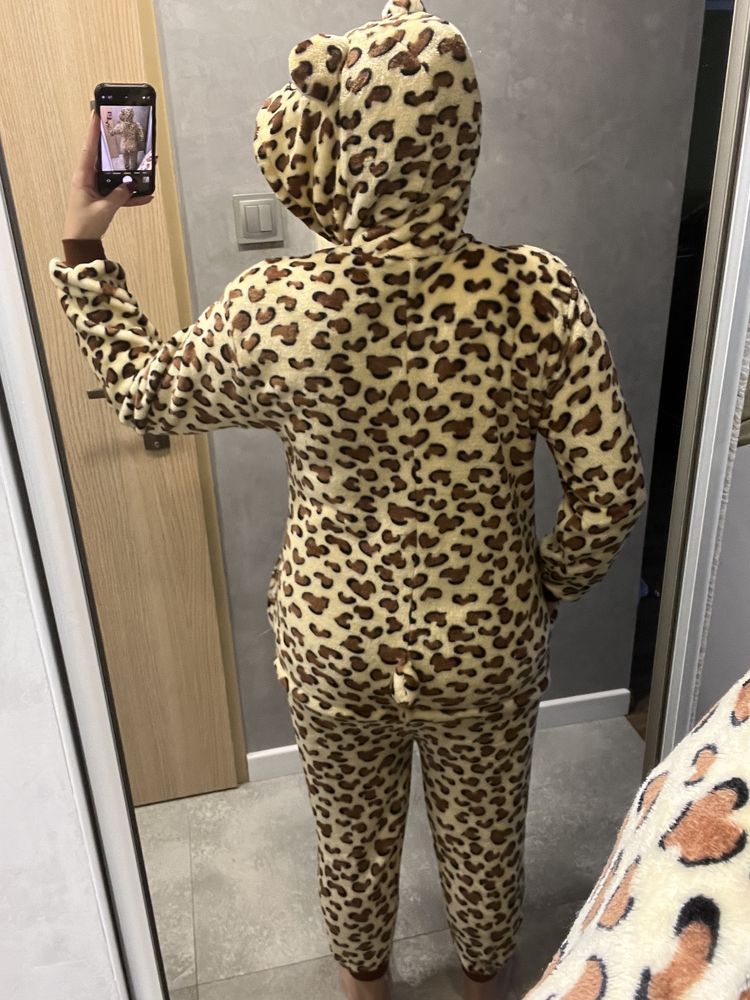 Onesie kigurumi strój M L pantera lampart piżama przebranie zebra