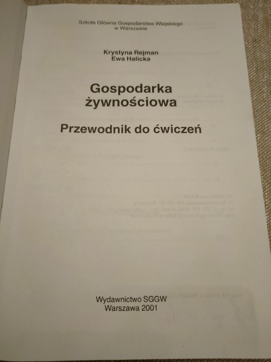 Gospodarka żywnościowa K. Rejman i E. Halicka SGGW