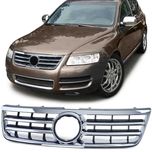Grelha cromada e preta para VW Touareg 7L 2002 a 2006
