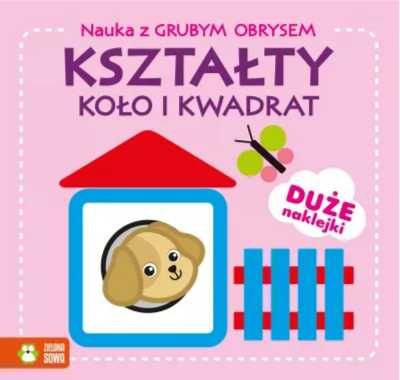 Nauka z grubym obrysem. Kształty. Koło i kwadrat - praca zbiorowa