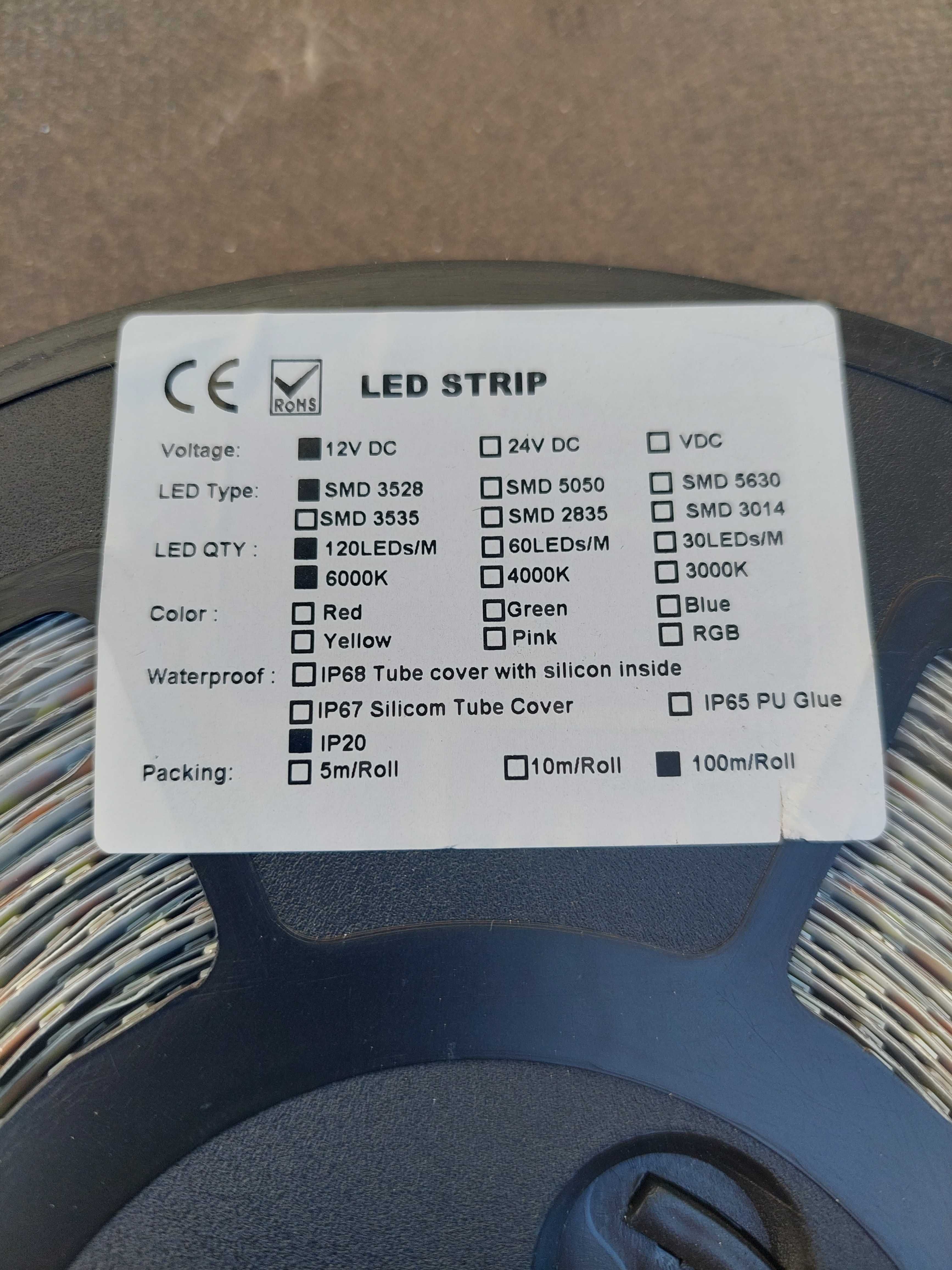 taśma LED 6000 K SMD3528