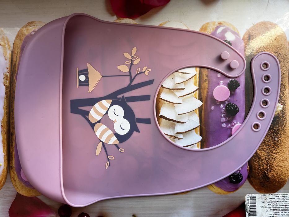 Нагрудник силіконовий для дівчинки та хлопчика