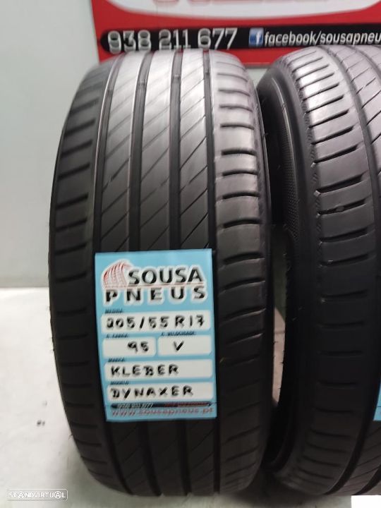 2 pneus semi novos 205-55r17 kleber - oferta dos portes 100 Euros