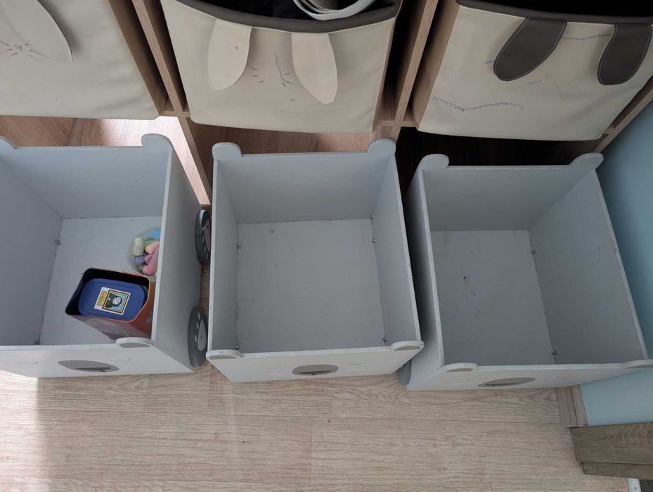 Sinsay 3 ящики для игрушек дерево. Скриня для іграшок