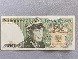Banknot 50zł PRL z roku 1986