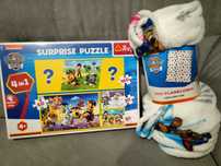 Psi Patrol koc flanelowy 130x160  puzzle Trefl 4+