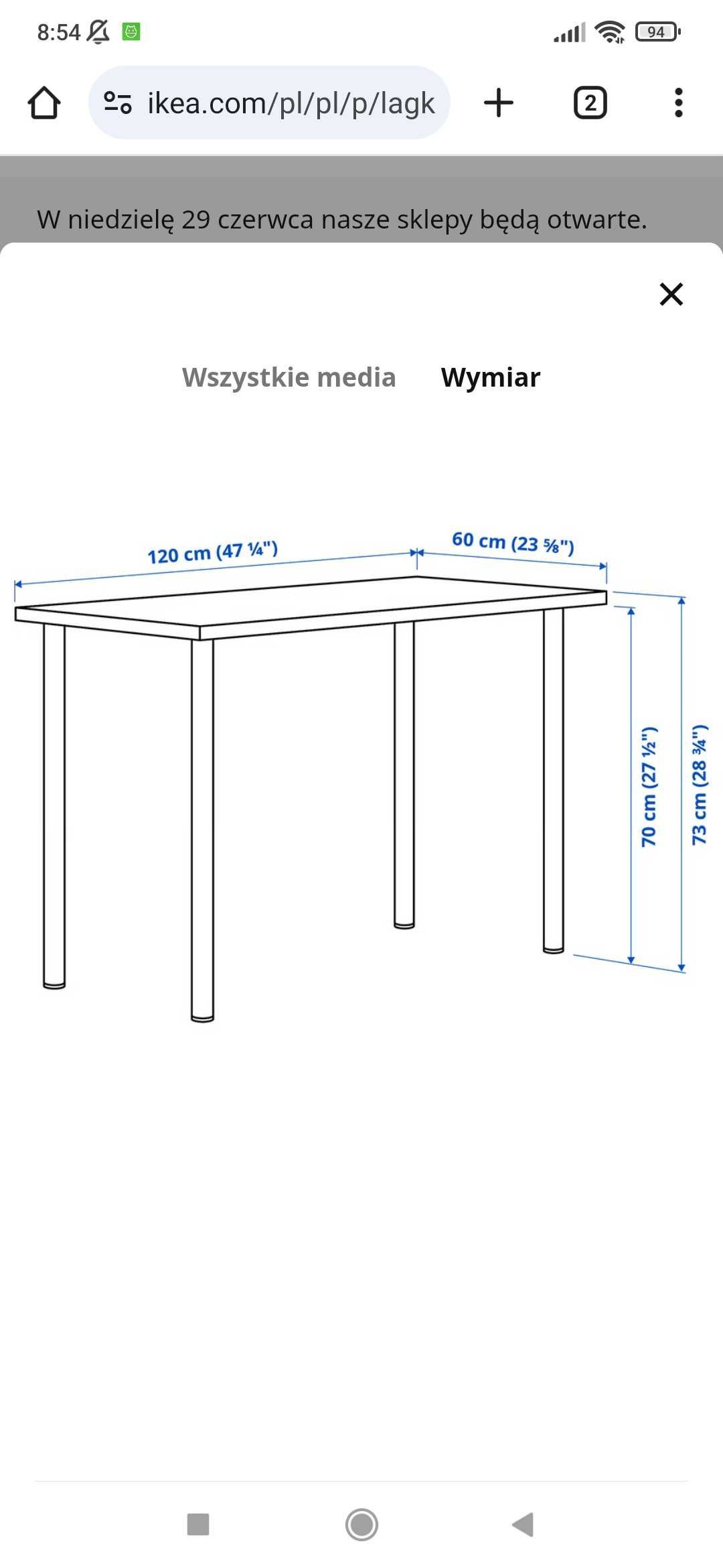 Nowe Biurko z ikea