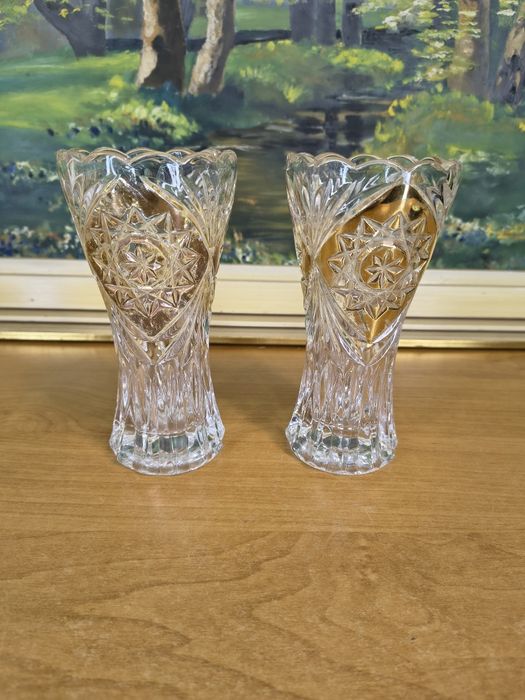 Kryształowe wazony Anna Hütte Bleikristall – zestaw 2 sztuki