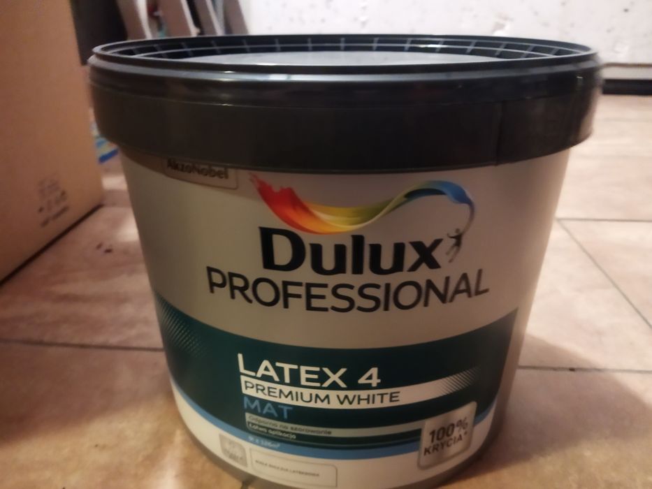Farba biała Dulux nowa 9l