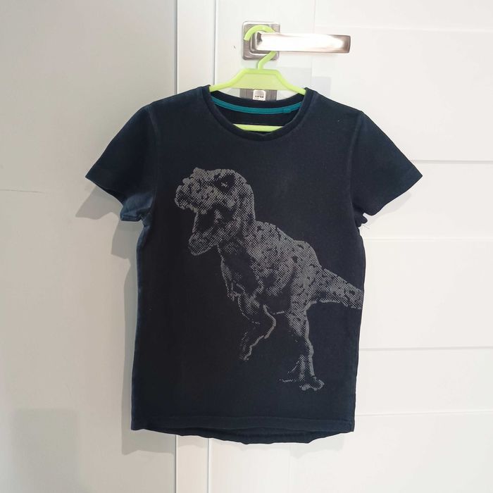 Bluzka koszulka t-shirt dziewczęca z  dinozaurem Next r 128 cm