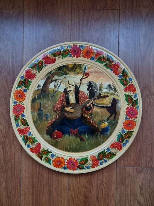 Дерев'яна тарілка козак Мамай
