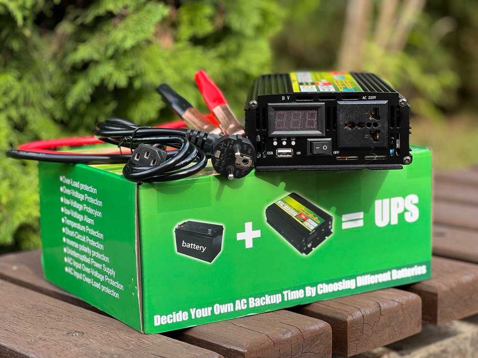 ИНВЕРТОР UPS/ Бесперебойник с подзарядкой 12/220в-3200вт. ЧИСТЫЙ СИНУС