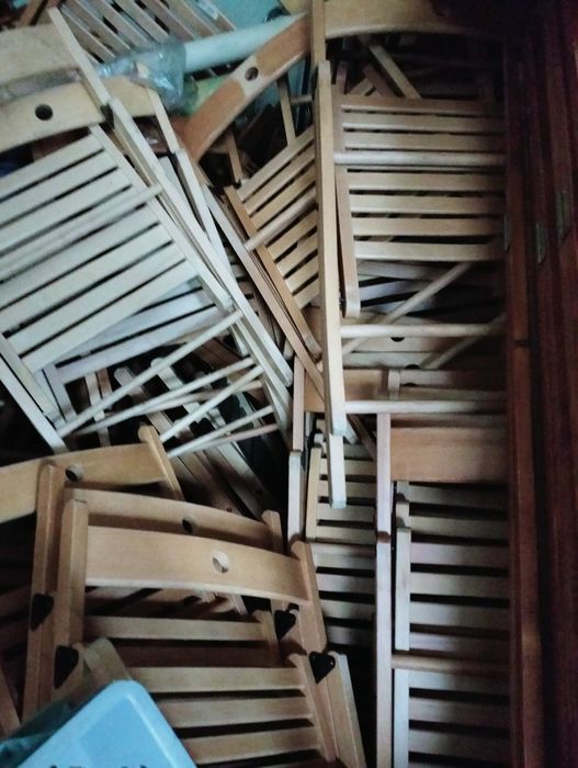 Krzesła ogrodowe drewniane, składane