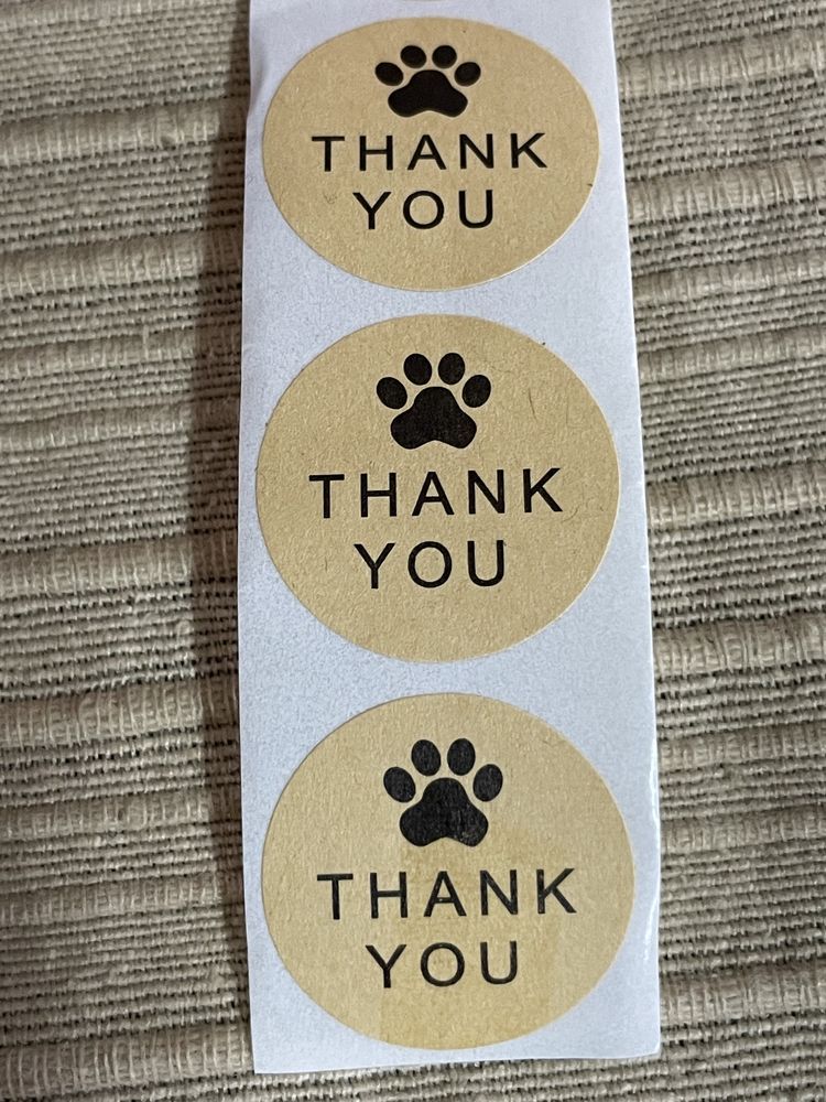 Autocolantes / Stickers "thank you" pet