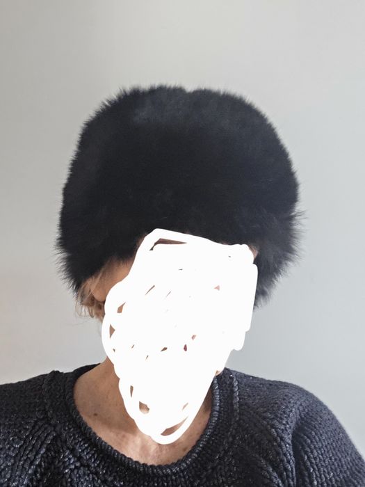 Czapka toczek z futra krolika, nieuzywana