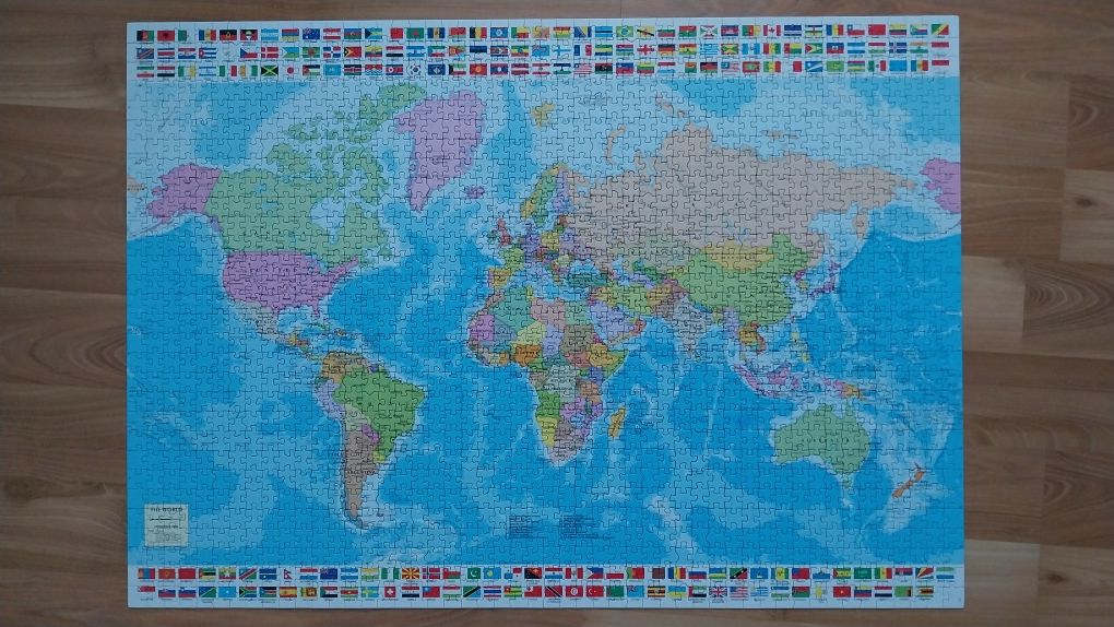 Puzzle 1500 peças- Mapa Mundo