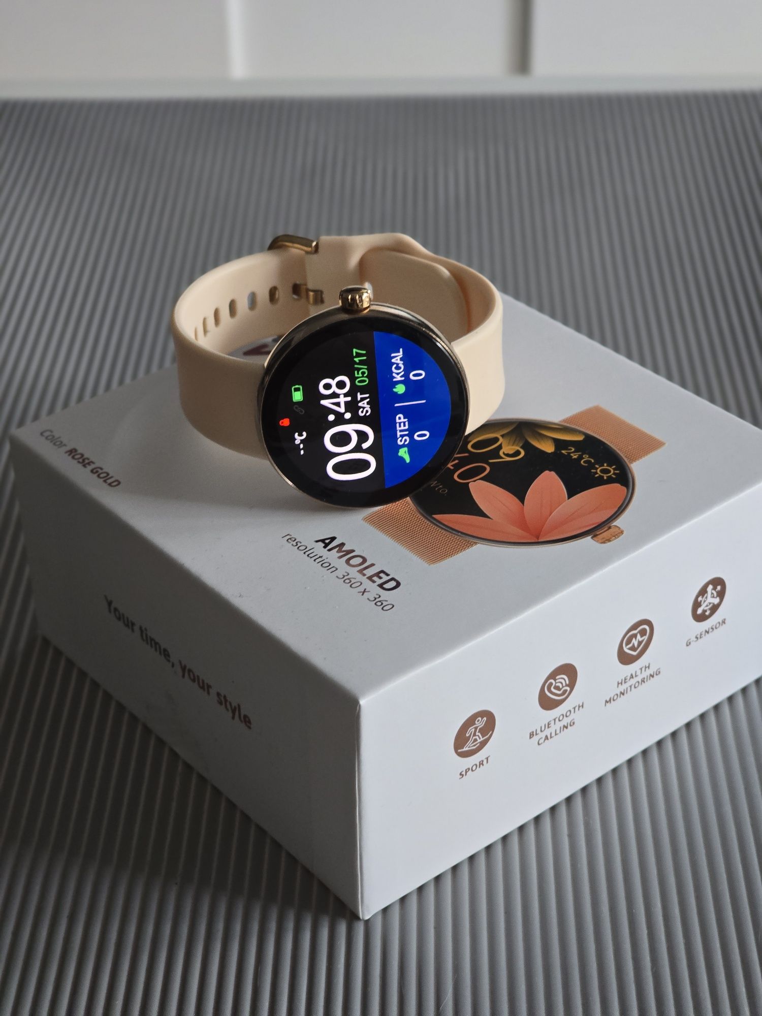 Smartwatch damski zegarek amoled Forever Forevive 5 SB-365