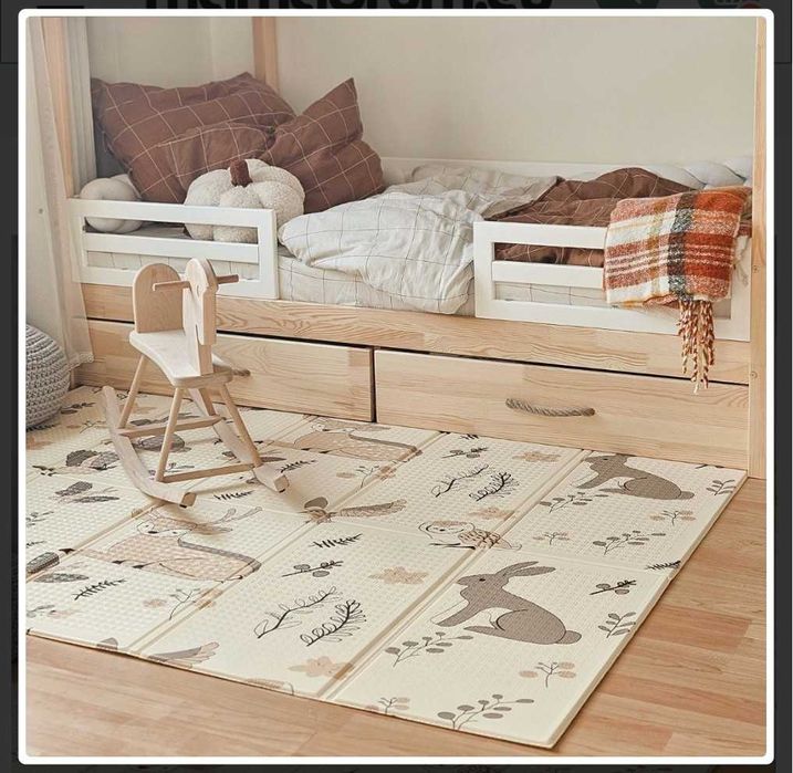 Двосторонній складний пінний килимок 180x120x1см Польща місце для ігор