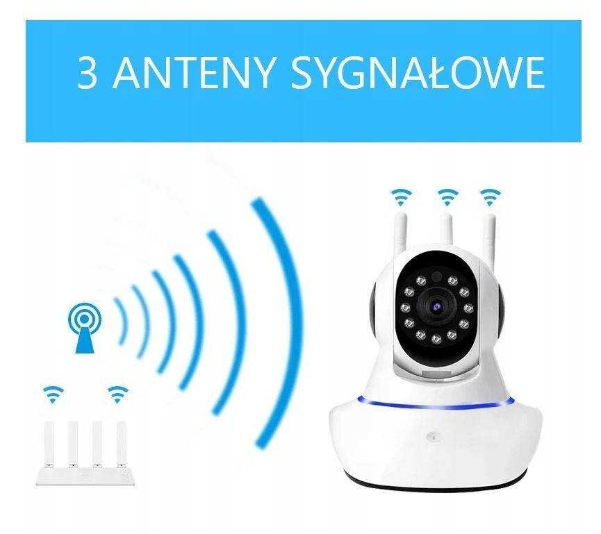 Kamera inteligentna niania na telefon obrotowa pilnowanie dzieci