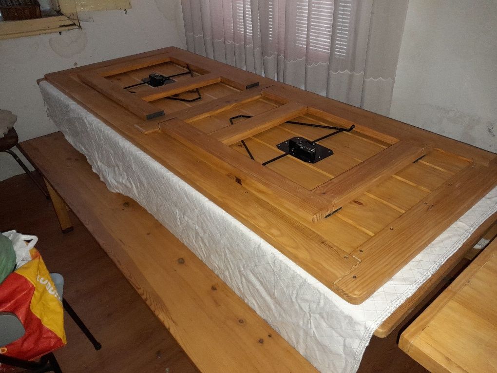 Mesa madeira pernas de fechar