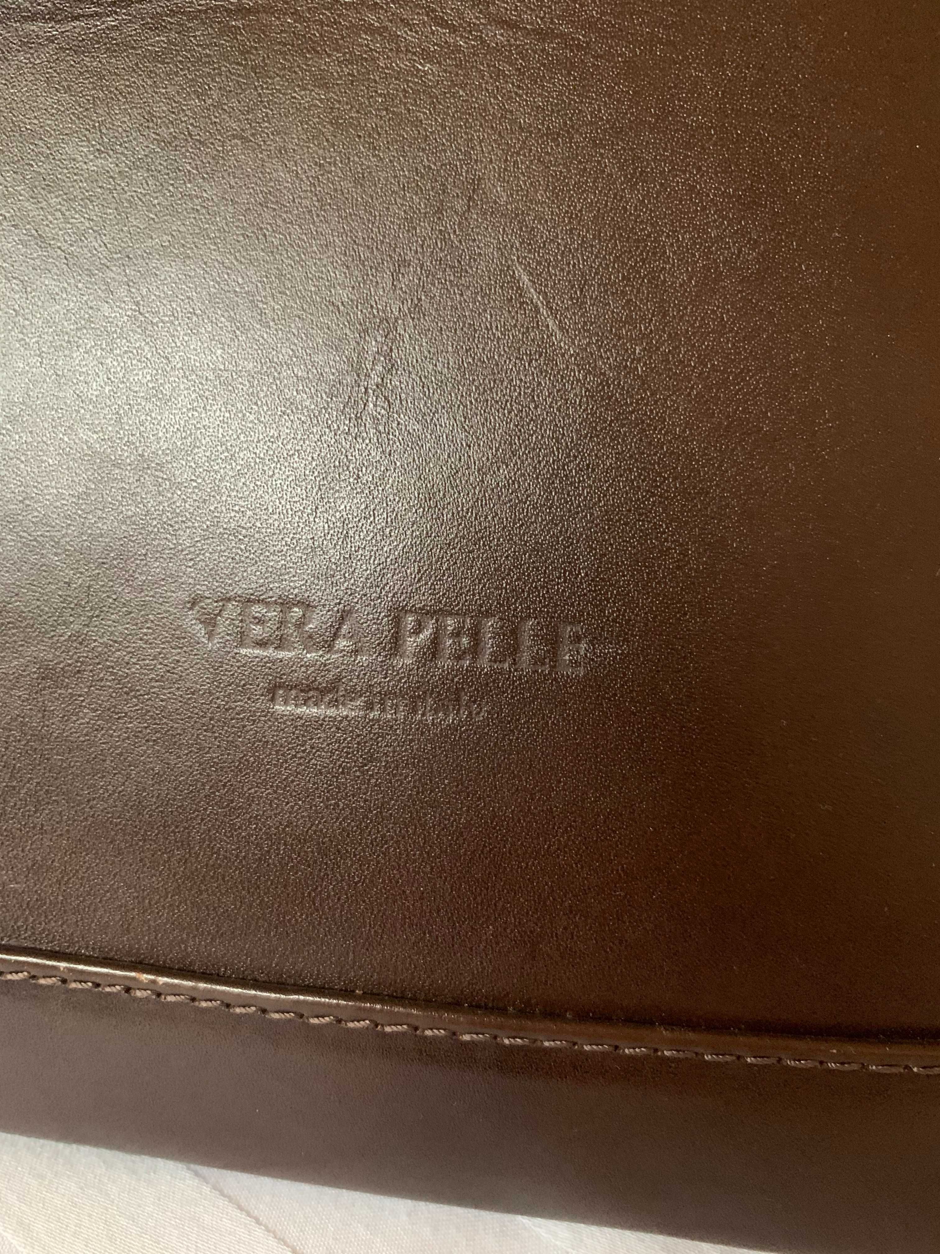 torba kuferek brązowa Vera Pelle