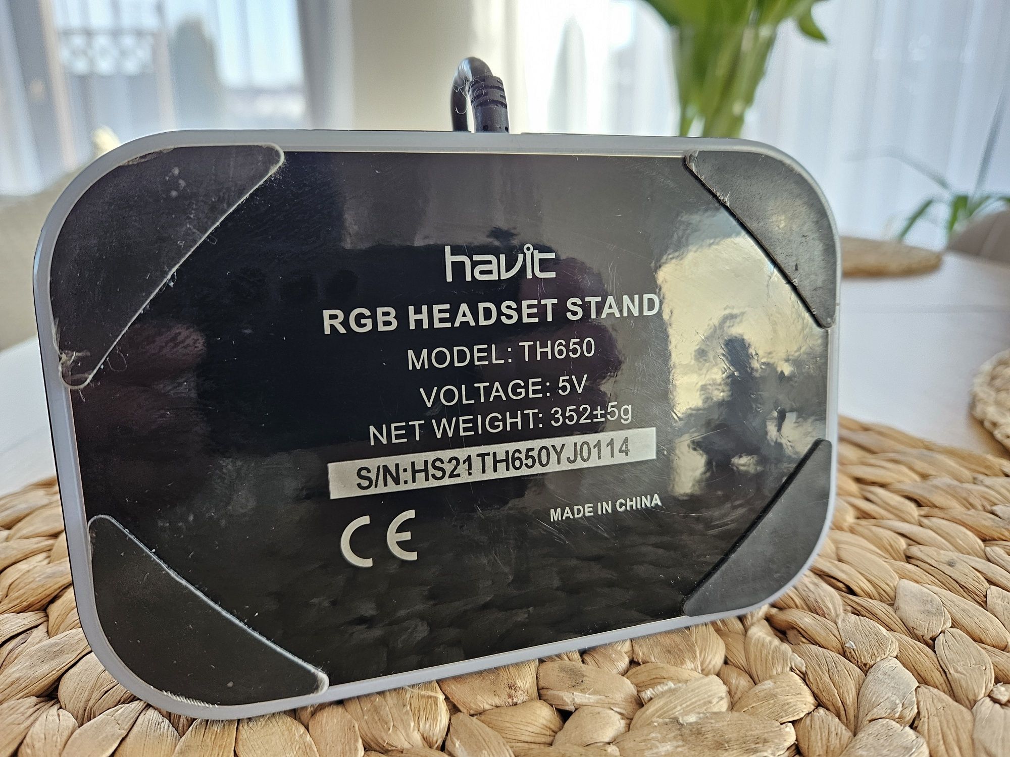 Stojak na słuchawki rgb usb okazja Havit TH650 RGB