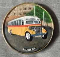 Podkładka - Maltański autobus (dekoracja ozdoba vintage Malta handmade