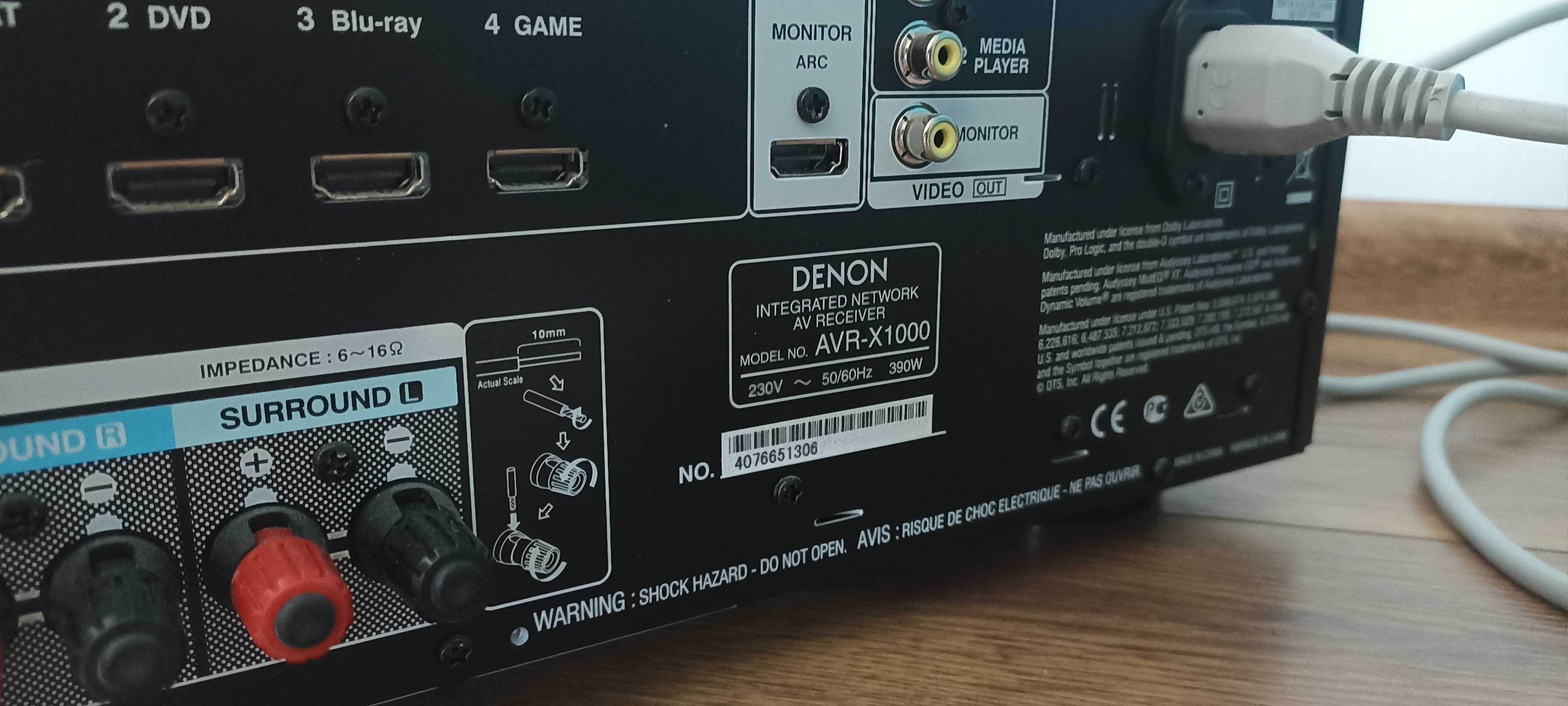 Rezerwacja r DENON AVR X1000
