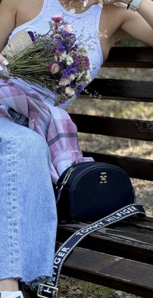 Сумка через плечо Tommy Hilfiger,, кожа оригинал