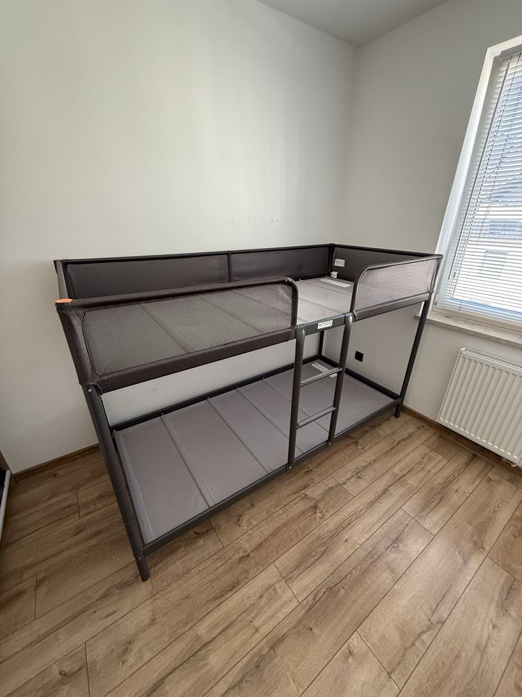 IKEA TUFFING łóżko piętrowe, ciemnoszary, 90x200 cm