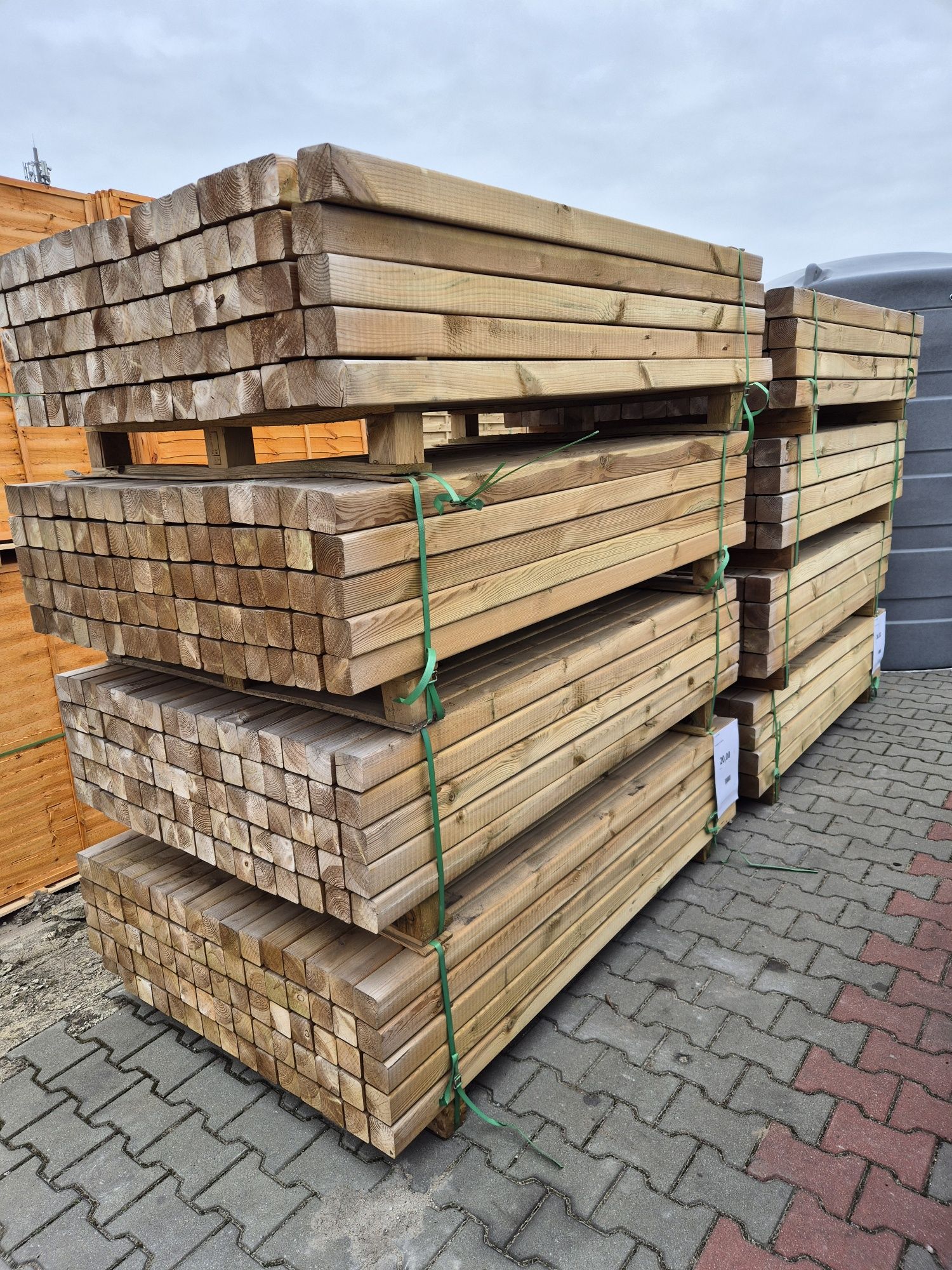 Panel lamelowy ogrodzeniowy płot drewniany  180x180 Gruby