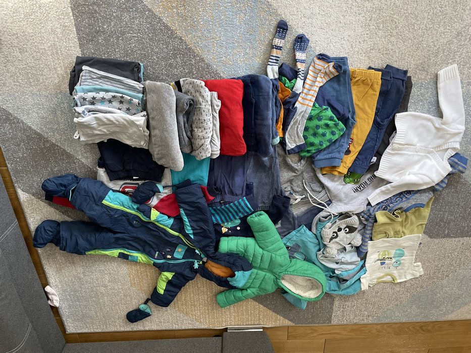 Mega paka ubranek dla chlopca jesien zima rozm 80