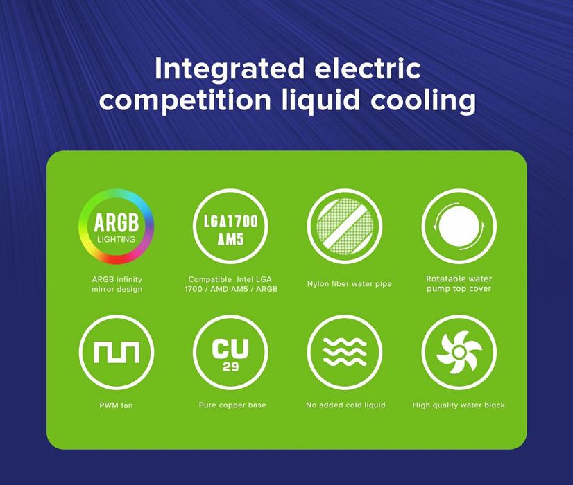 Gamemax ICEBURG 120, chłodnica cieczy all in one, TDP180W, biała