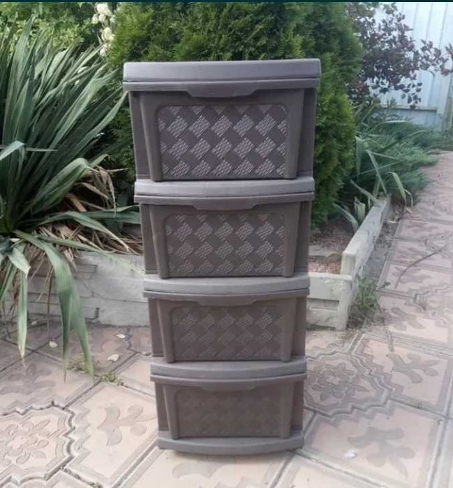 Комод пластиковий шухляди для речей тумбочка полиця органайзер стелаж