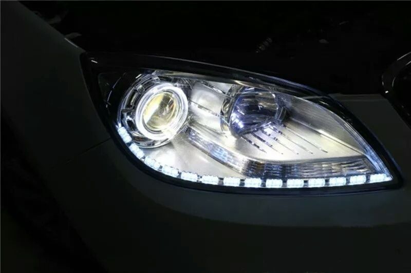 Crystal LED DRL ДХО с бегущим поворотом динамические моргающ кристаллы