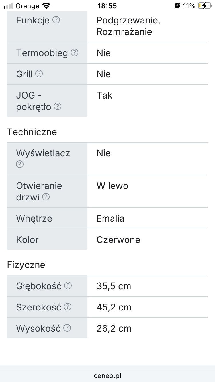 Mikrofalówka SENCOR SMW 1517RD