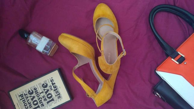 Anna Field яскраві жовто-гірчичні туфлі 41 розмір