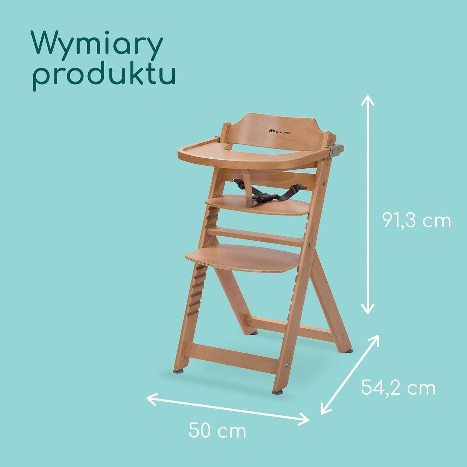 Bebeconfort Timba Krzesełko do Karmienia, Natural Wood max 30kg nowe