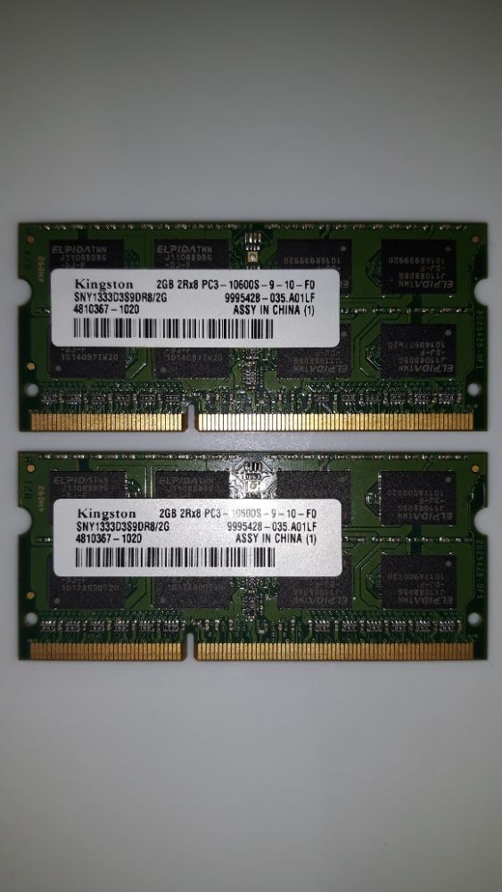 Pamięć RAM SO-DIMM 4GB (2x2GB) Kingston PC3 10600S Dual Laptop