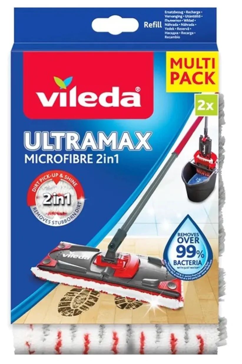 Vileda Wkład Do Mopa Ultramax Multi-Pack 2 Sztuki Turbo Mokro