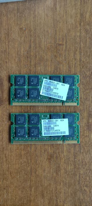 Pamięć RAM DDR2 SO-DIMM 1GB PC2-5300S 667MHz (laptop) 2szt.