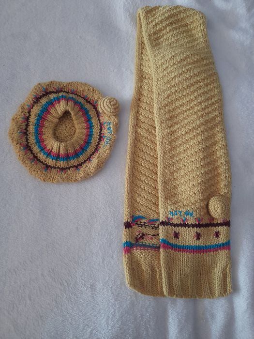 Beret i szalik damski