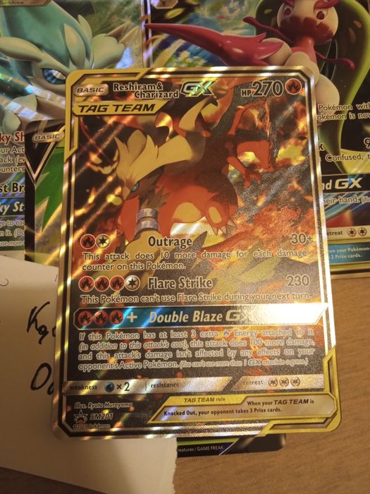 Karty Pokemon Jumbo oversize 7 sztuk m.in Charizard i Magikarp