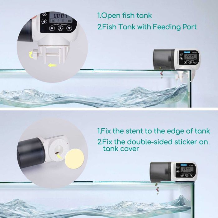 Alimentador Automático para Aquário com Temporizador e Ecrã LCD